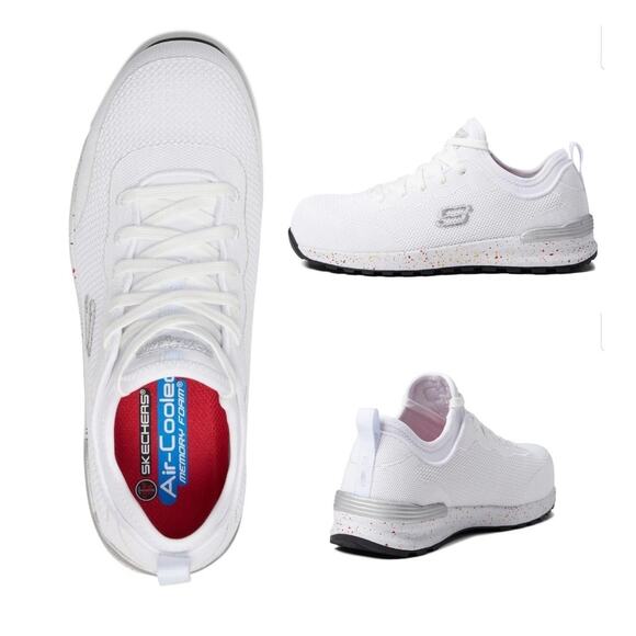 Skechers Men\'s Work Bulkin Balran Comp Toe Sneaker White Size 8.5 Memory Foam main image 9